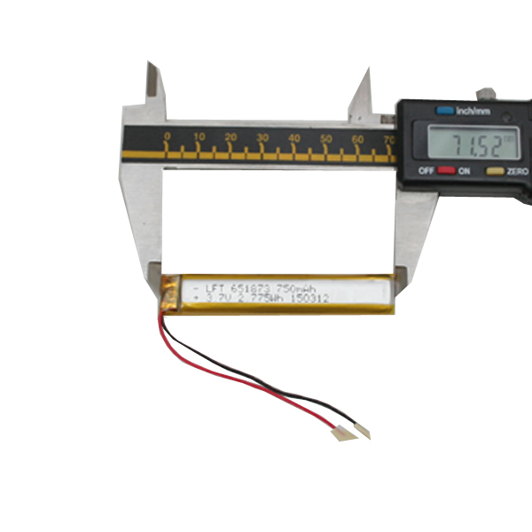 750 mah 3.7v тънка и дълга полимерна батерия / b651273 /