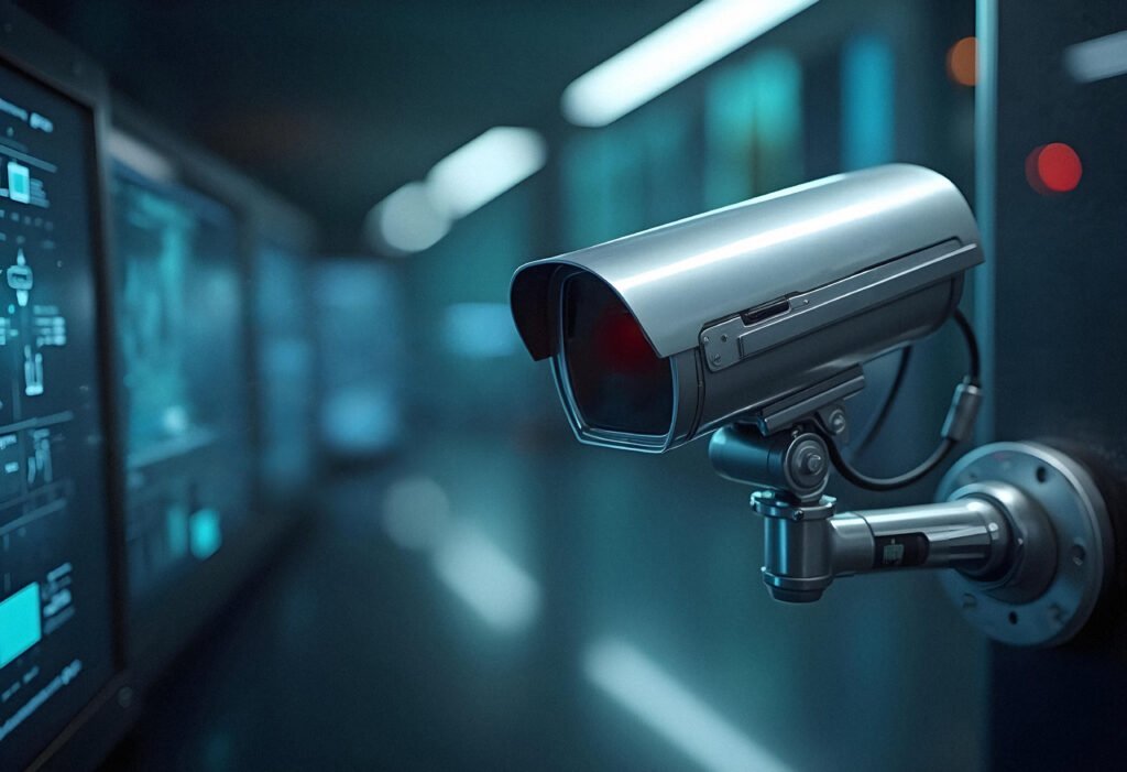 modern security camera indoors